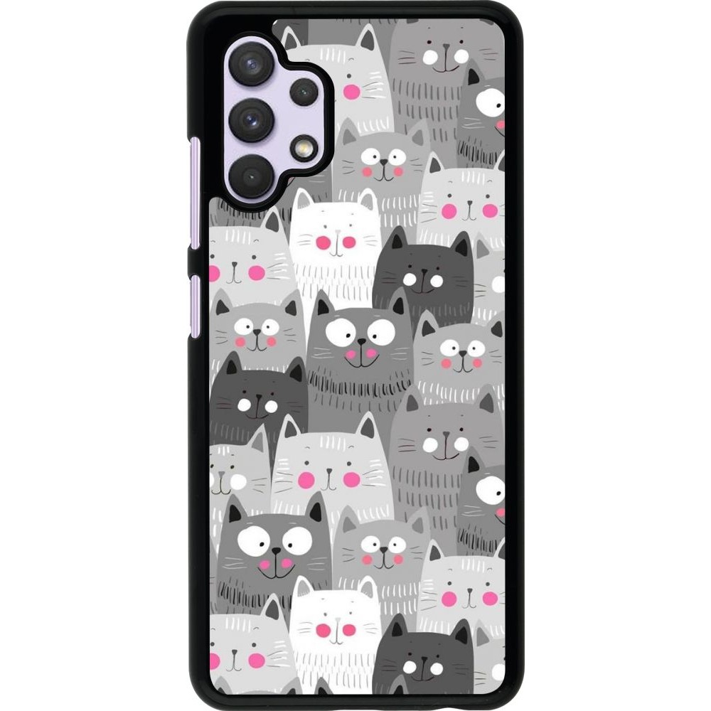 Hülle Samsung Galaxy A32 - Katzenschwärme