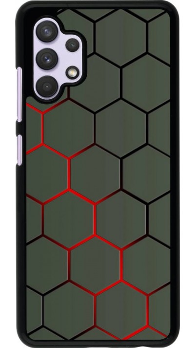 Coque Samsung Galaxy A32 - Geometric Line red