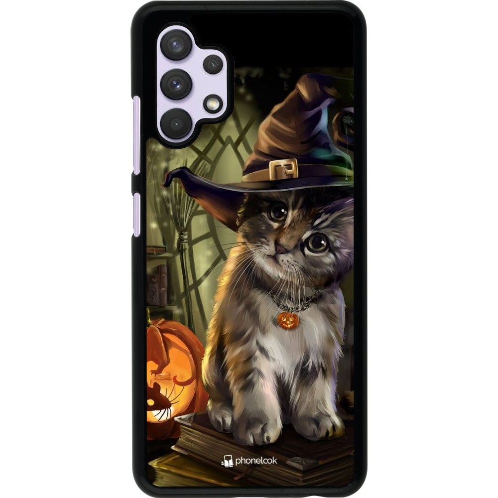 Coque Samsung Galaxy A32 - Halloween 21 Witch cat