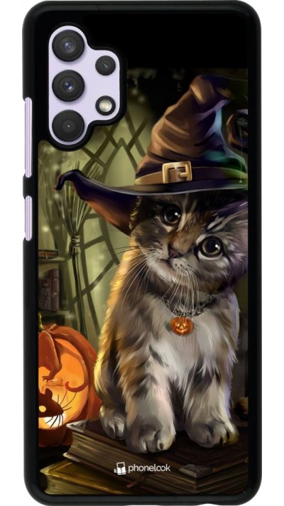 Coque Samsung Galaxy A32 - Halloween 21 Witch cat