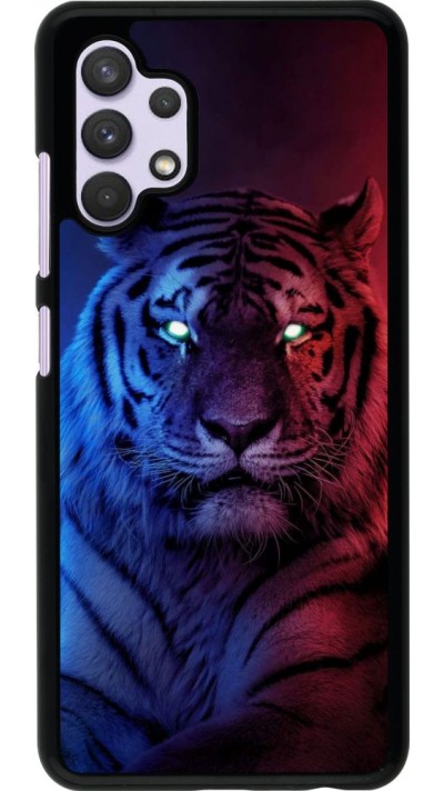 Hülle Samsung Galaxy A32 - Tiger Blue Red