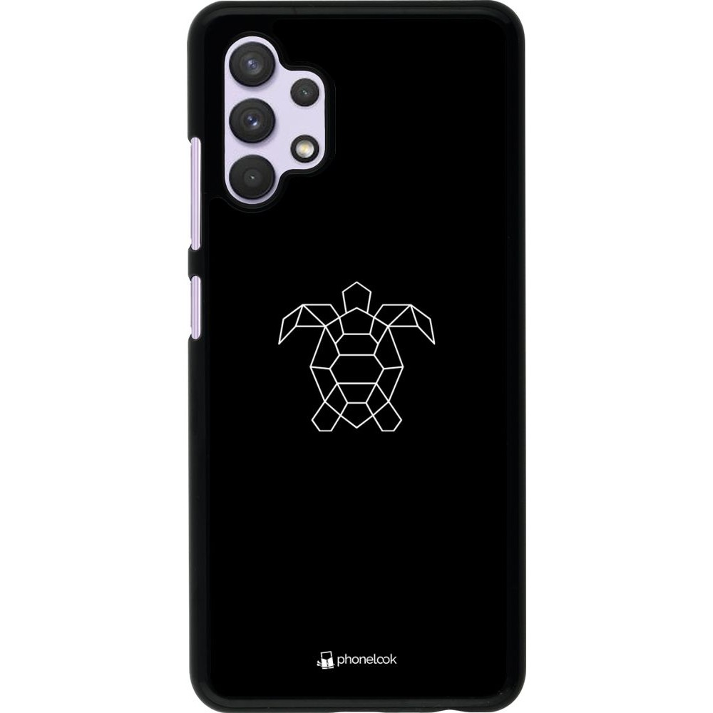 Hülle Samsung Galaxy A32 - Turtles lines on black
