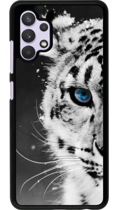Coque Samsung Galaxy A32 - White tiger blue eye