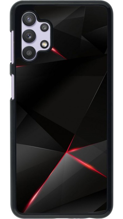 Coque Samsung Galaxy A32 5G - Black Red Lines