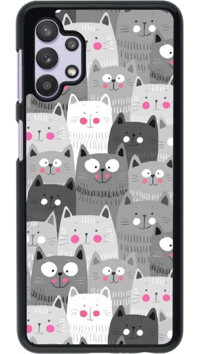 Coque Samsung Galaxy A32 5G - Chats gris troupeau