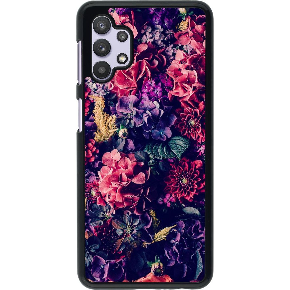 Coque Samsung Galaxy A32 5G - Flowers Dark