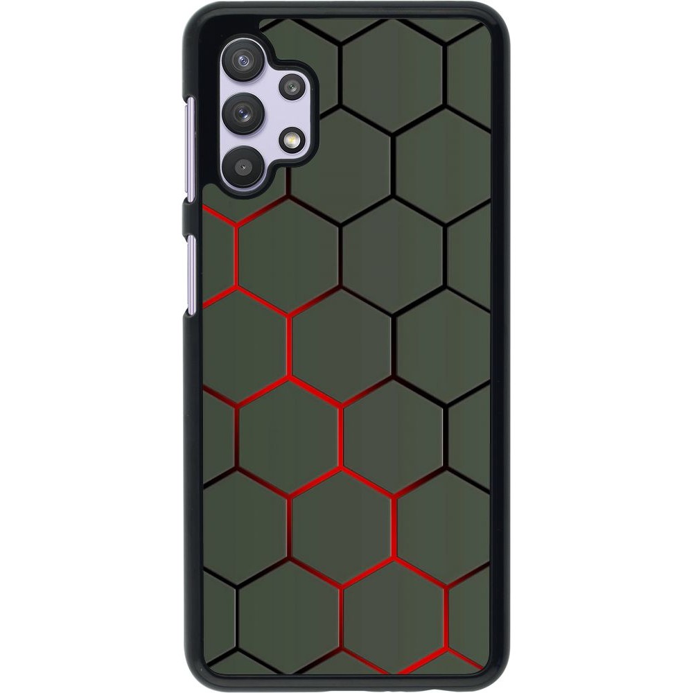 Coque Samsung Galaxy A32 5G - Geometric Line red