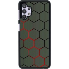 Coque Samsung Galaxy A32 5G - Geometric Line red