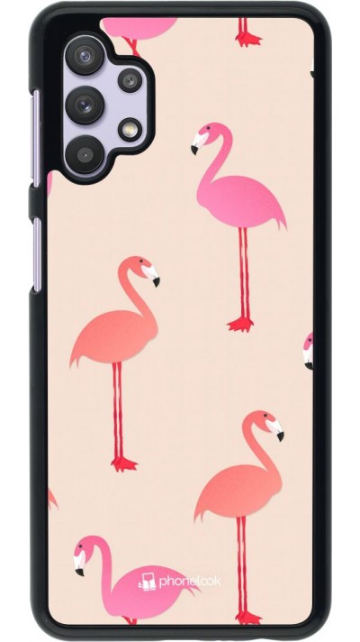 Hülle Samsung Galaxy A32 5G - Pink Flamingos Pattern