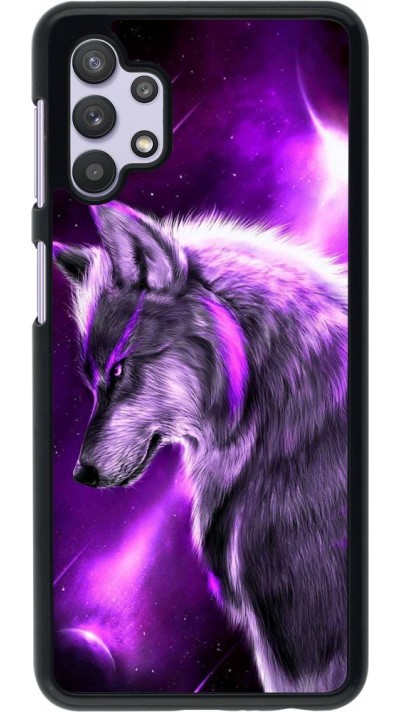 Coque Samsung Galaxy A32 5G - Purple Sky Wolf