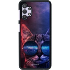 Coque Samsung Galaxy A32 5G - Red Blue Cat Glasses