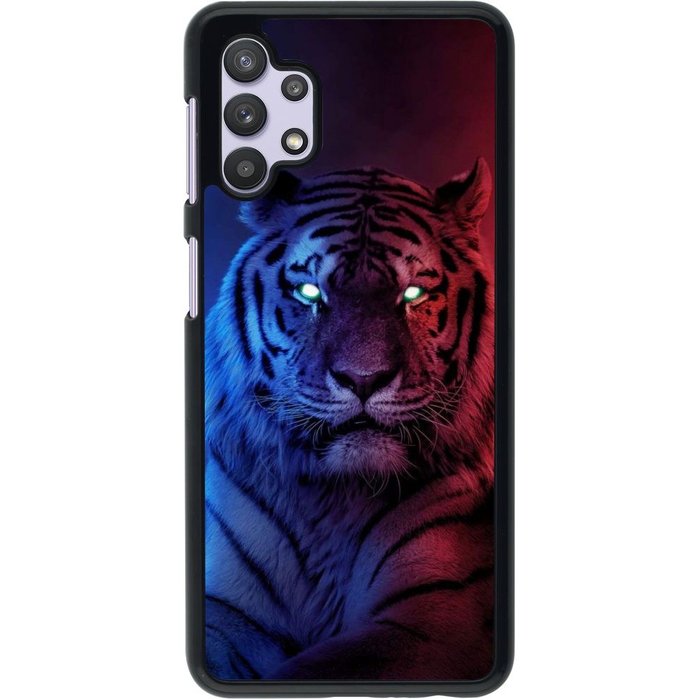 Coque Samsung Galaxy A32 5G - Tiger Blue Red