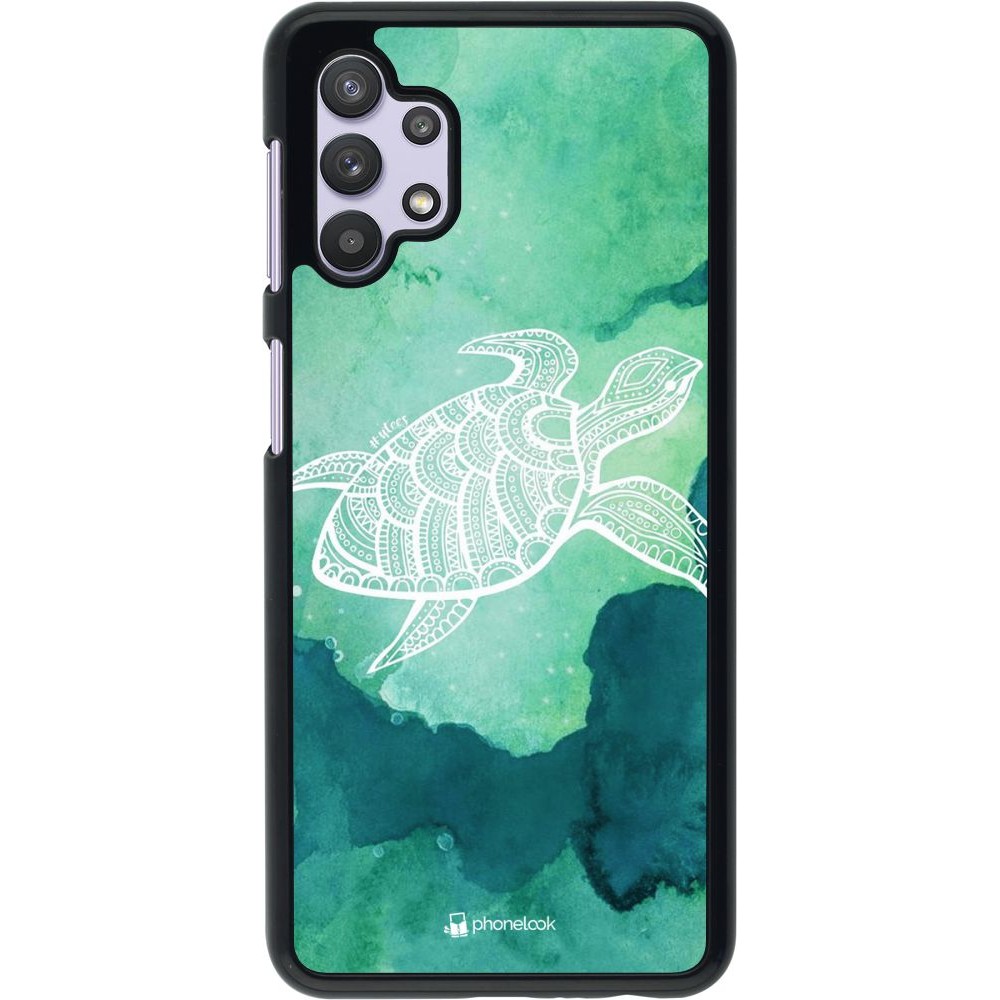Coque Samsung Galaxy A32 5G - Turtle Aztec Watercolor