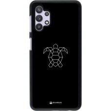 Coque Samsung Galaxy A32 5G - Turtles lines on black