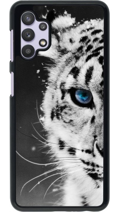 Coque Samsung Galaxy A32 5G - White tiger blue eye