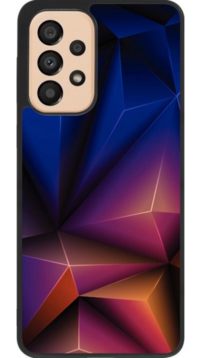Coque Samsung Galaxy A33 5G - Silicone rigide noir Abstract Triangles 