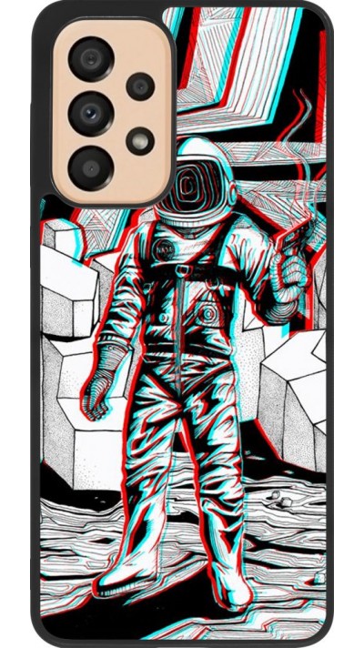 Coque Samsung Galaxy A33 5G - Silicone rigide noir Anaglyph Astronaut