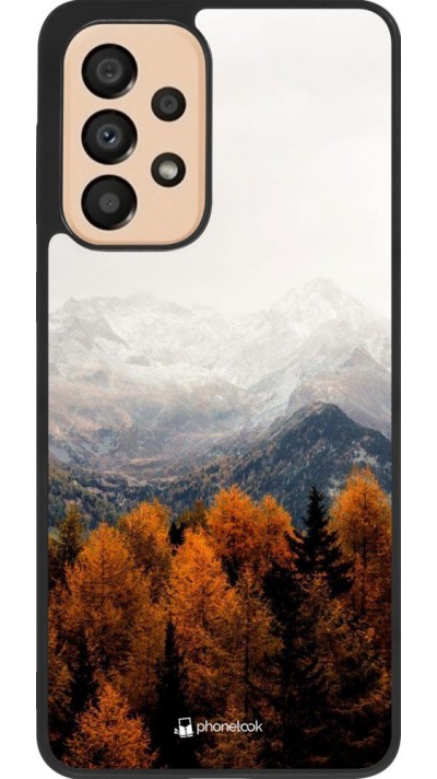 Hülle Samsung Galaxy A33 5G - Silikon schwarz Autumn 21 Forest Mountain