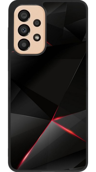Coque Samsung Galaxy A33 5G - Silicone rigide noir Black Red Lines