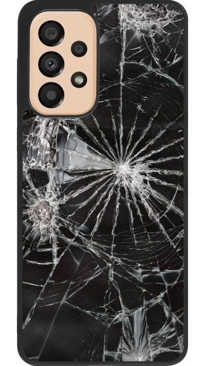 Coque Samsung Galaxy A33 5G - Silicone rigide noir Broken Screen