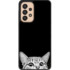 Hülle Samsung Galaxy A33 5G - Silikon schwarz Cat Looking Up Black