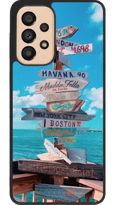 Hülle Samsung Galaxy A33 5G - Silikon schwarz Cool Cities Directions