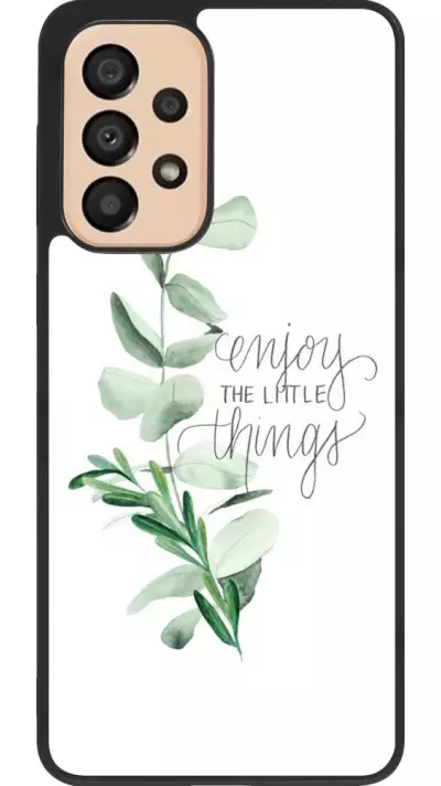 Coque Samsung Galaxy A33 5G - Silicone rigide noir Enjoy the little things
