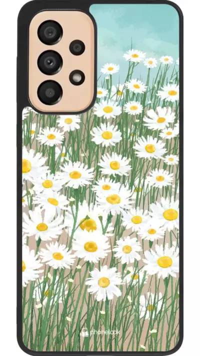 Coque Samsung Galaxy A33 5G - Silicone rigide noir Flower Field Art