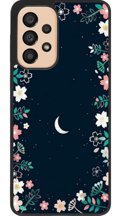 Coque Samsung Galaxy A33 5G - Silicone rigide noir Flowers space