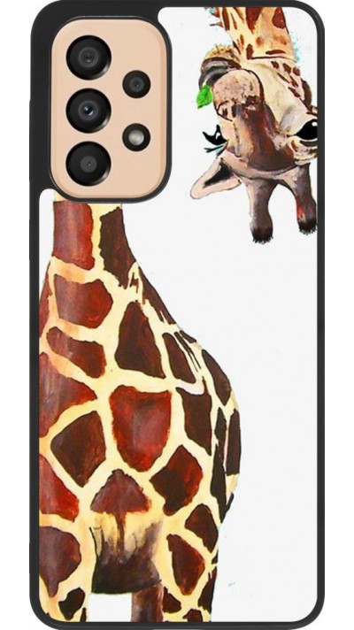 Coque Samsung Galaxy A33 5G - Silicone rigide noir Giraffe Fit