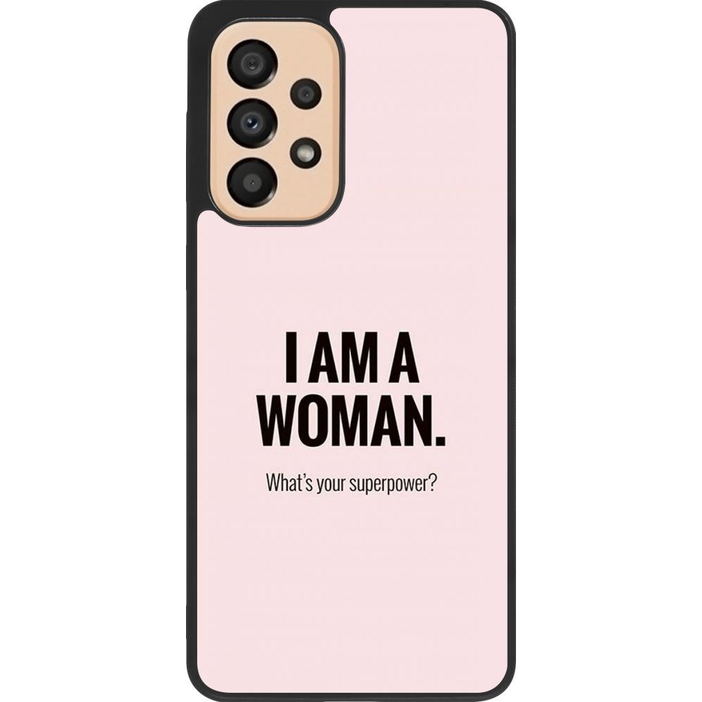 Coque Samsung Galaxy A33 5G - Silicone rigide noir I am a woman