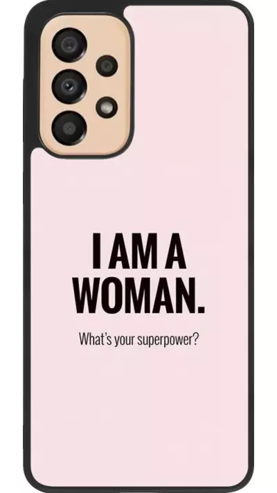 Coque Samsung Galaxy A33 5G - Silicone rigide noir I am a woman