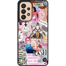 Coque Samsung Galaxy A33 5G - Silicone rigide noir Girl Power Collage