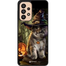 Hülle Samsung Galaxy A33 5G - Silikon schwarz Halloween 21 Witch cat