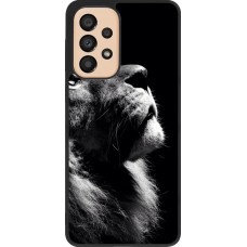 Coque Samsung Galaxy A33 5G - Silicone rigide noir Lion looking up