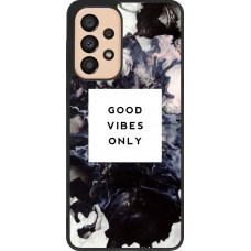 Coque Samsung Galaxy A33 5G - Silicone rigide noir Marble Good Vibes Only