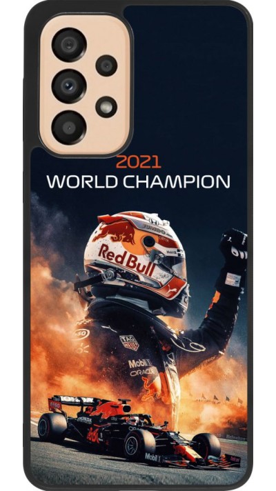 Coque Samsung Galaxy A33 5G - Silicone rigide noir Max Verstappen 2021 World Champion