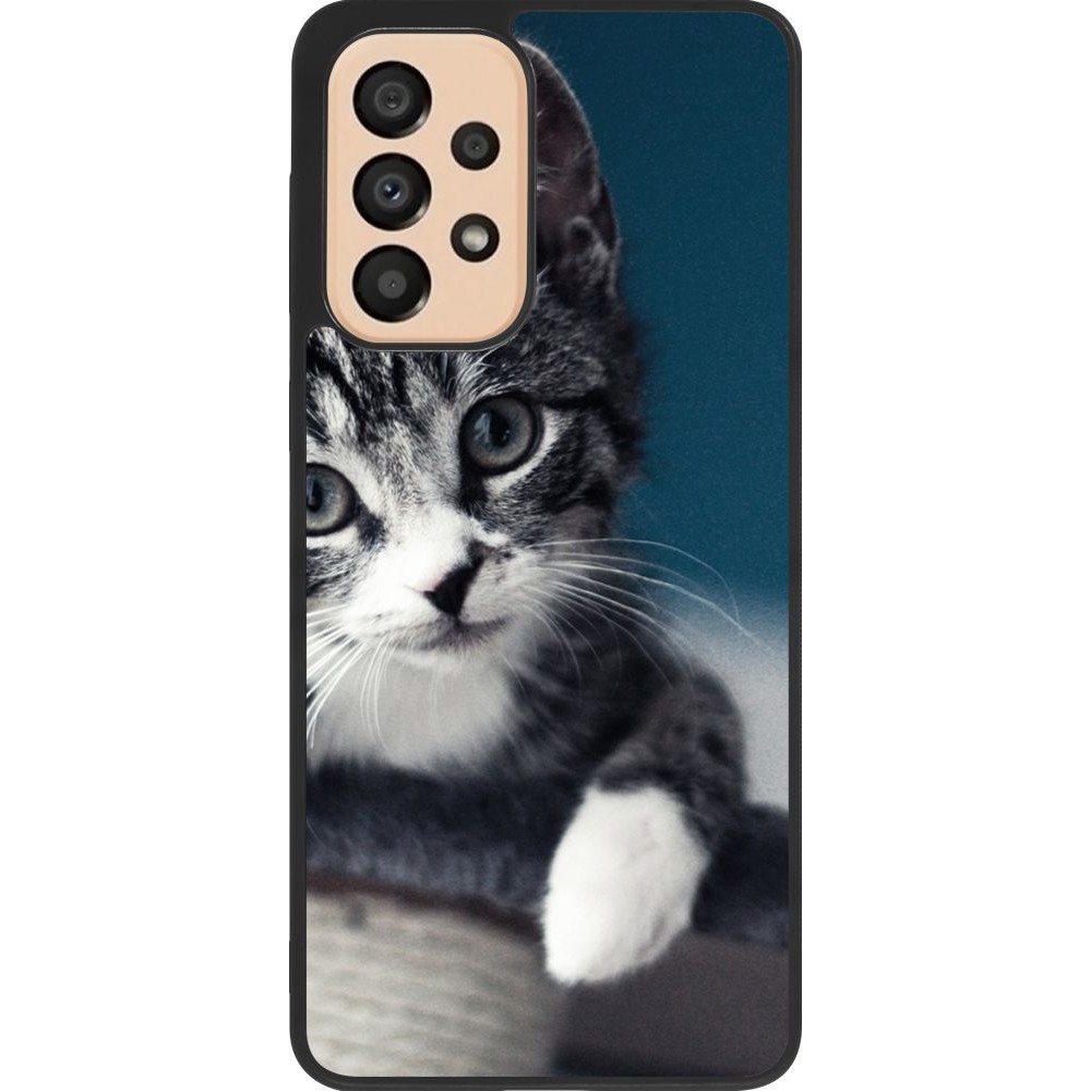 Coque Samsung Galaxy A33 5G - Silicone rigide noir Meow 23