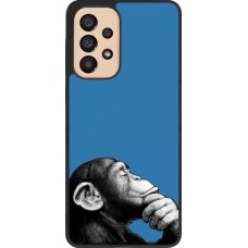 Coque Samsung Galaxy A33 5G - Silicone rigide noir Monkey Pop Art