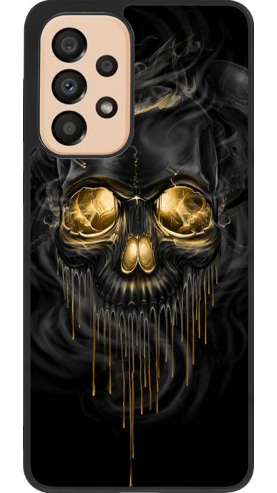 Coque Samsung Galaxy A33 5G - Silicone rigide noir Skull 02