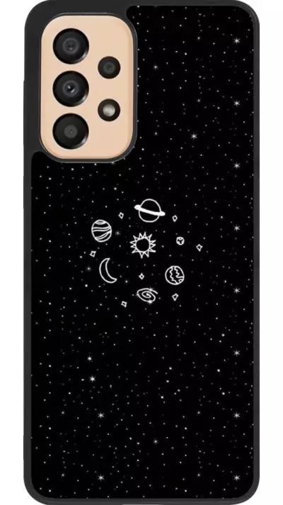 Coque Samsung Galaxy A33 5G - Silicone rigide noir Space Doodle
