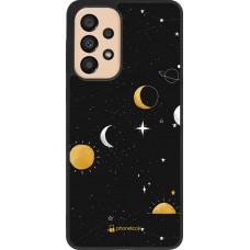 Coque Samsung Galaxy A33 5G - Silicone rigide noir Space Vector