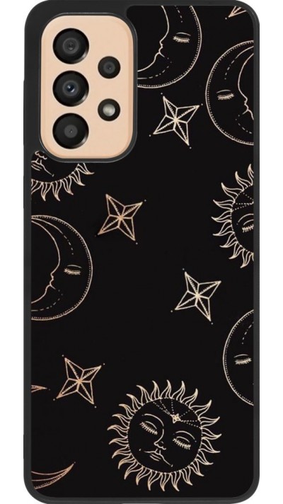 Coque Samsung Galaxy A33 5G - Silicone rigide noir Suns and Moons