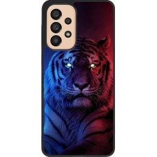 Coque Samsung Galaxy A33 5G - Silicone rigide noir Tiger Blue Red