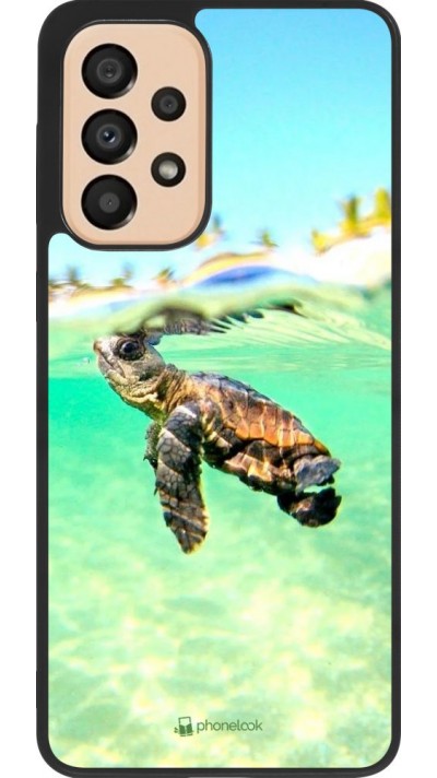 Coque Samsung Galaxy A33 5G - Silicone rigide noir Turtle Underwater