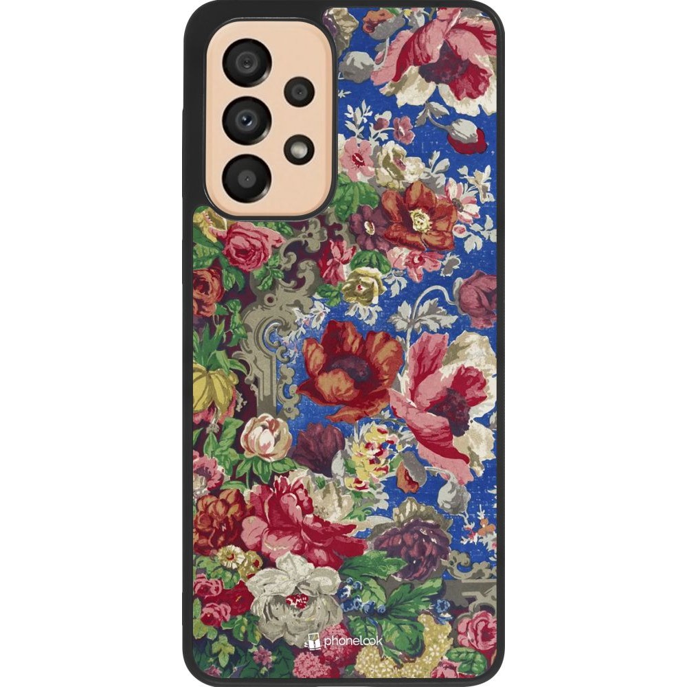 Coque Samsung Galaxy A33 5G - Silicone rigide noir Vintage Art Flowers