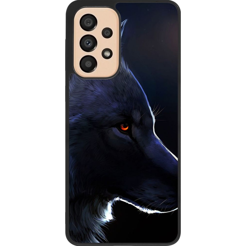 Coque Samsung Galaxy A33 5G - Silicone rigide noir Wolf Shape
