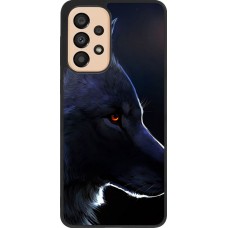Coque Samsung Galaxy A33 5G - Silicone rigide noir Wolf Shape