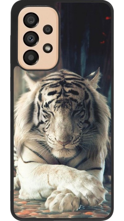 Coque Samsung Galaxy A33 5G - Silicone rigide noir Zen Tiger