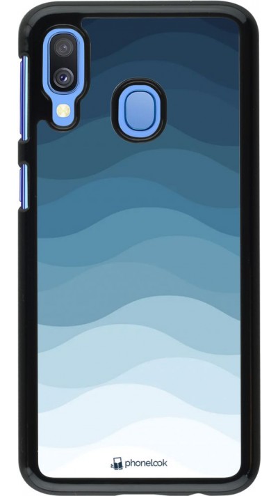 Coque Samsung Galaxy A40 - Flat Blue Waves